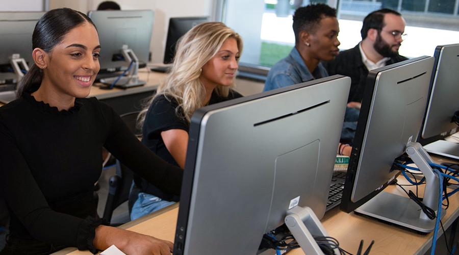 Students using the CCC Computer Labs